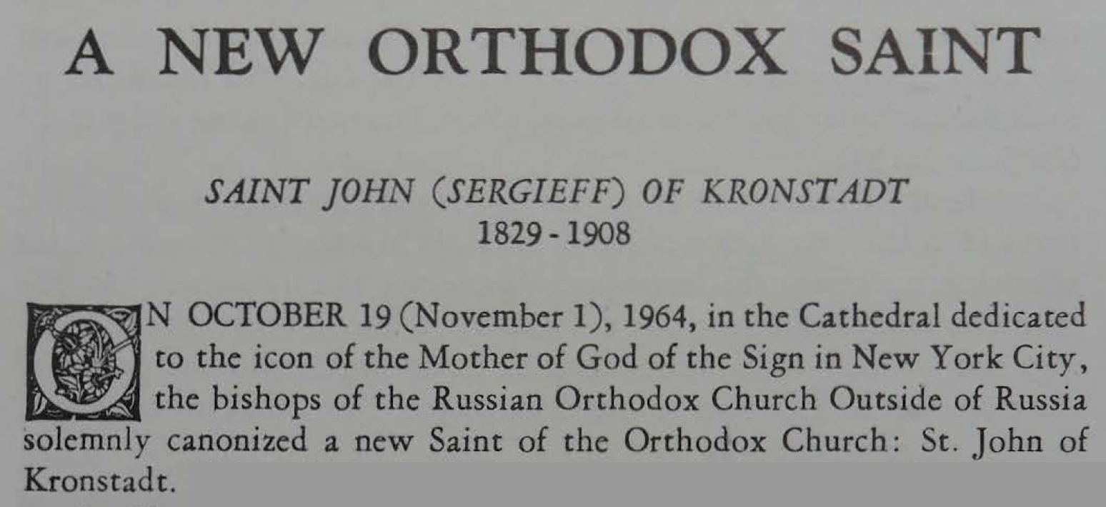 “UN NUOVO SANTO ORTODOSSO”: THE ORTHODOX WORD – 1965 – Vol. 1, No. 1, p. 32-34